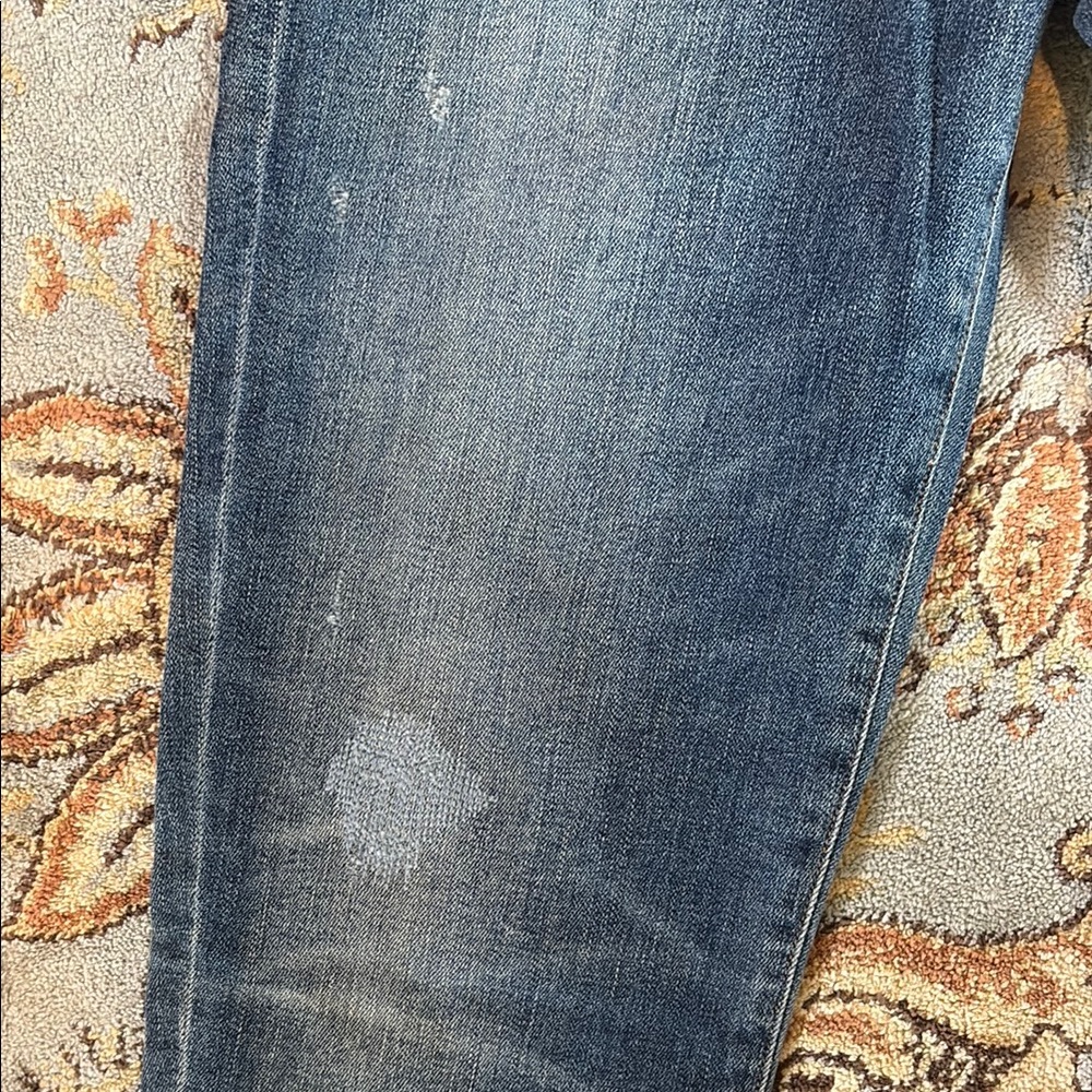 Citizens Of Humanity racer skinny low rise with distressed detailing. - Picture 5 of 8